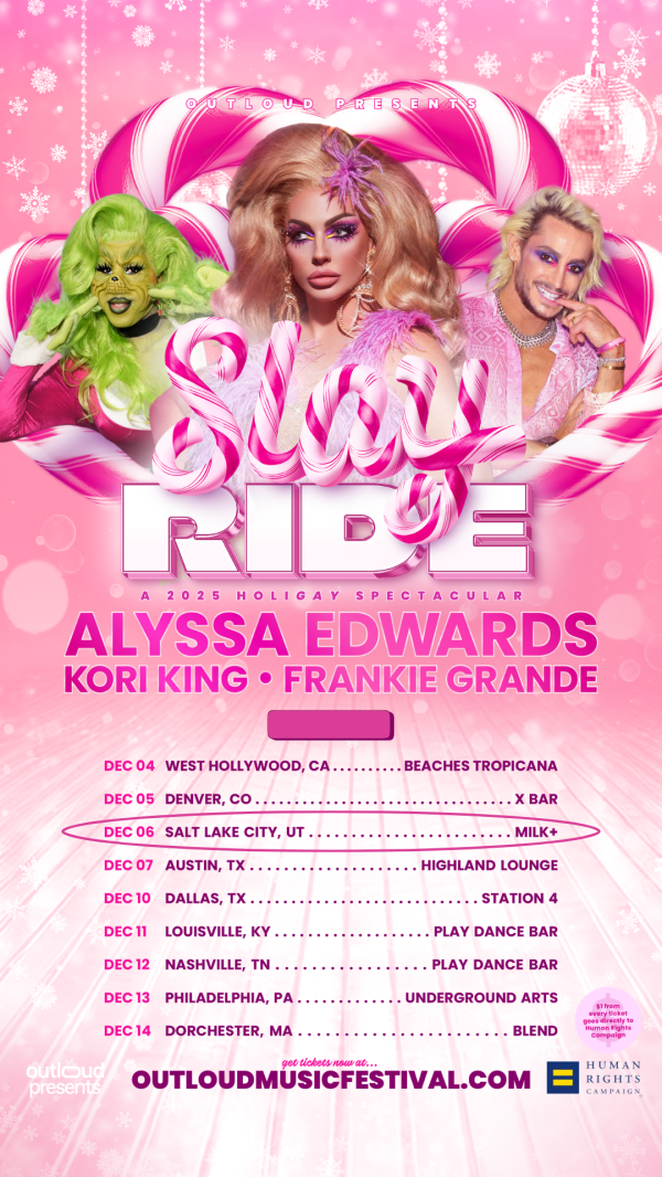 salt lake city rupaul alyssa edwards kori king frankie grande slay ride