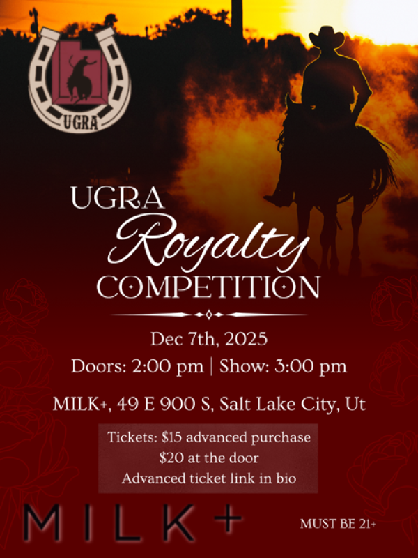 Contestants performing at the Utah Gay Rodeo Association Royalty Competition